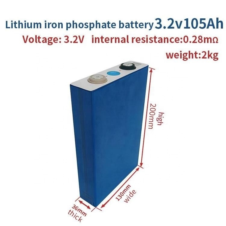 Lithium battery 3.2V 105Ah 280Ah for solar energy storage system and EV battery pack assembly